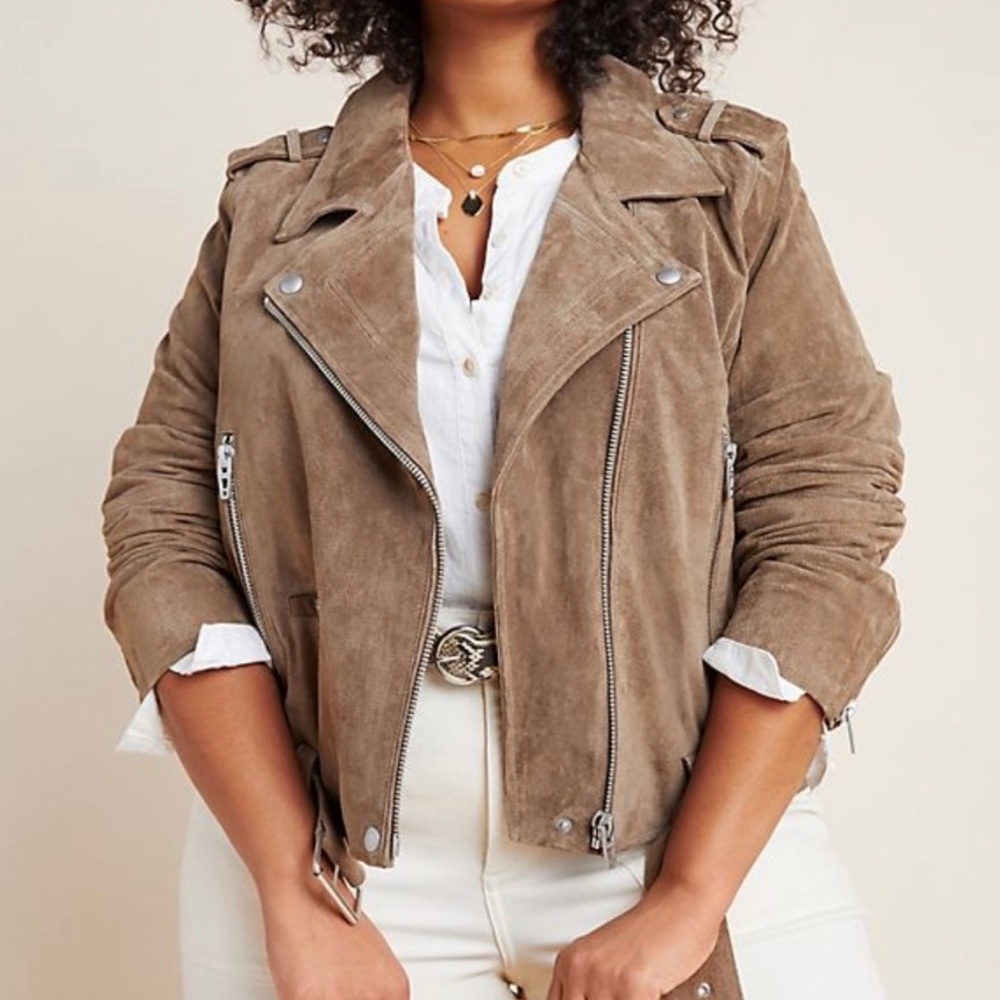 Blank NYC Suede Belted Moto Jacket